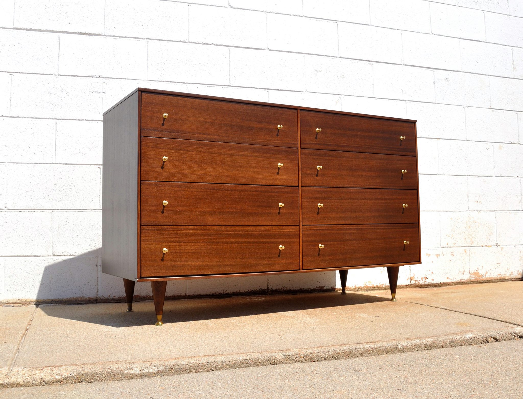 Mid-century modern dresser after restoration - Gee Furniture Works Lincoln NE