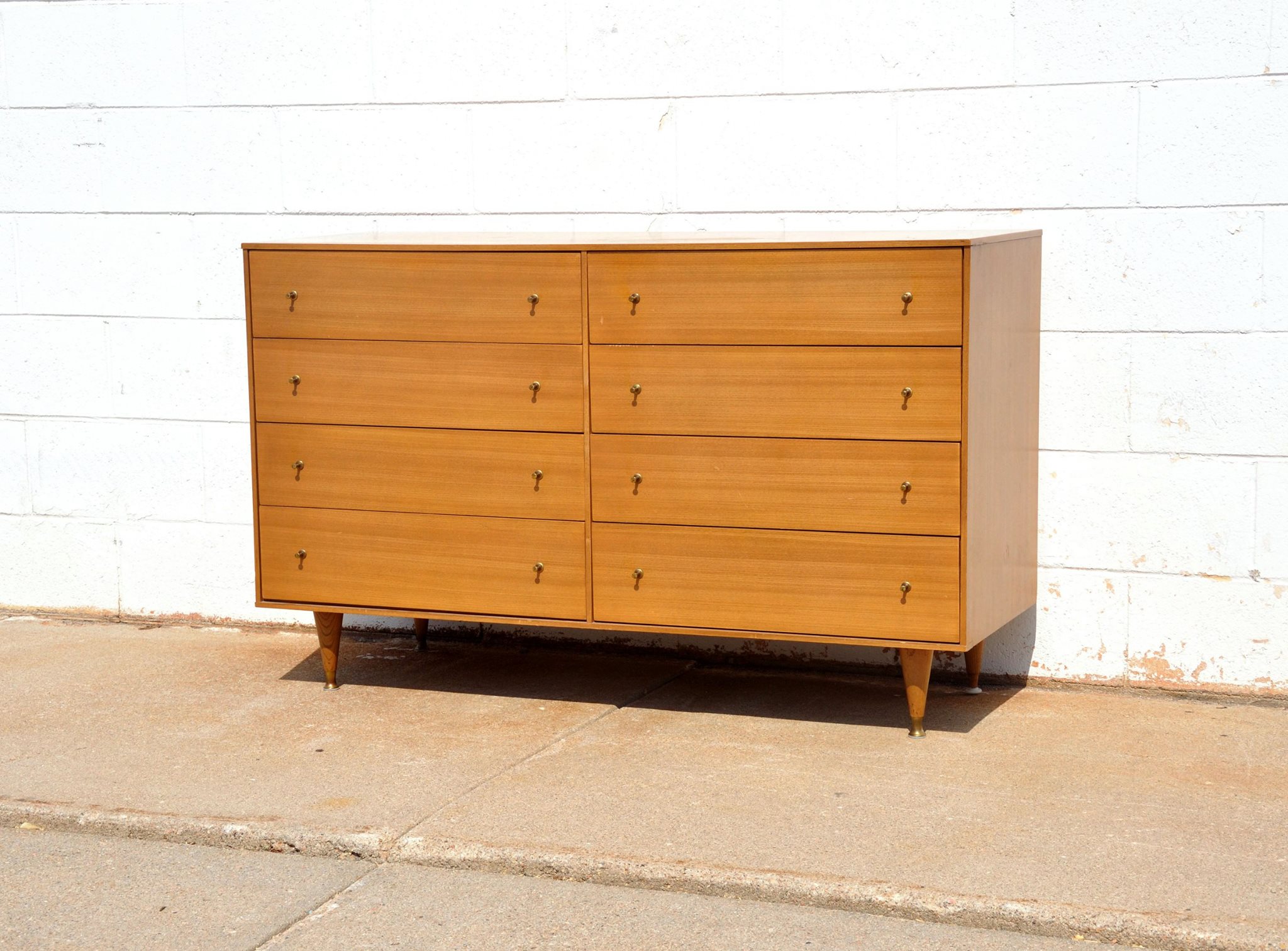Mid-century modern dresser before restoration - Gee Furniture Works Lincoln NE